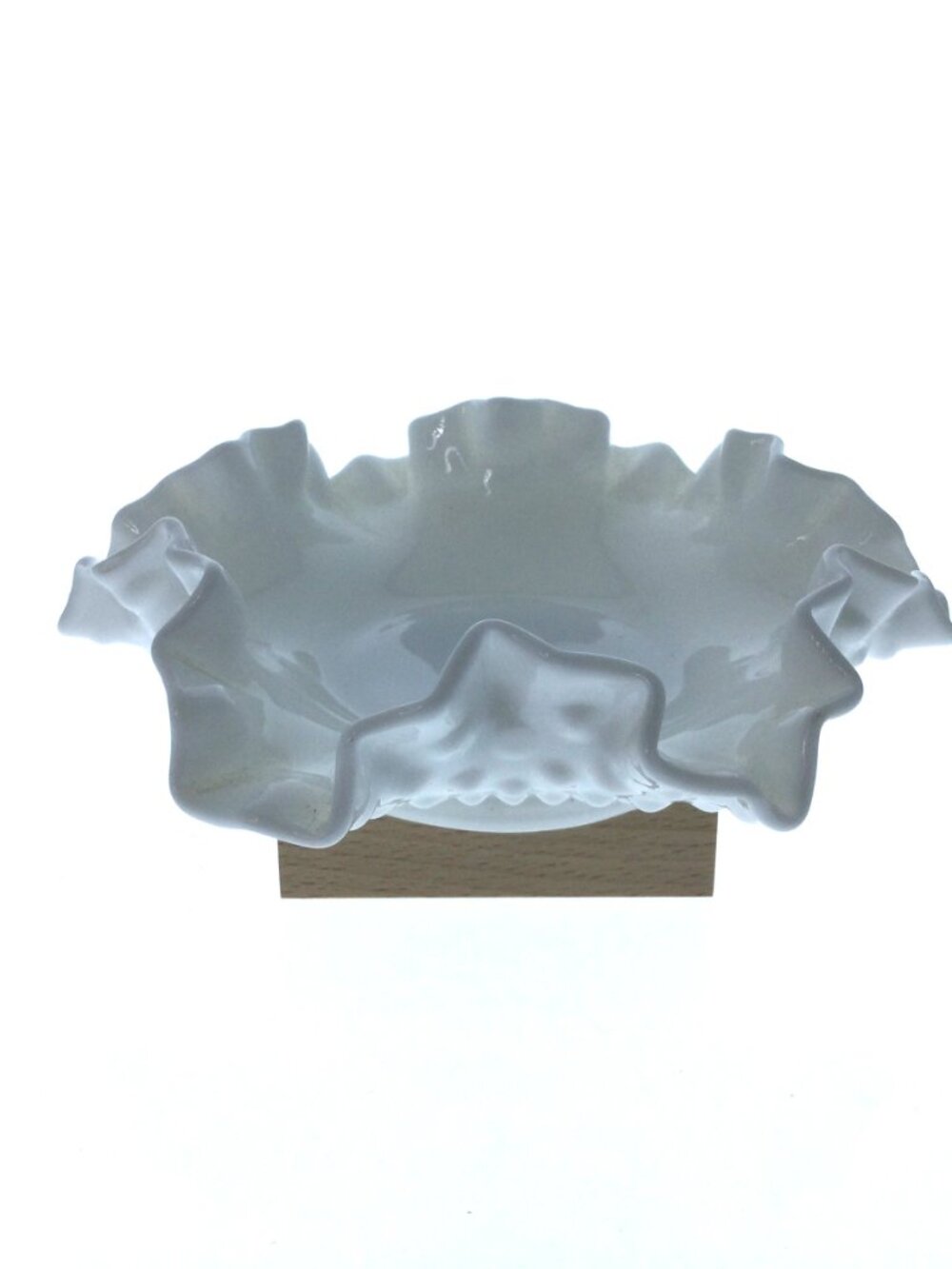 Vintage Milk Glass Hobnail Fluted Candy Dish Bowl White